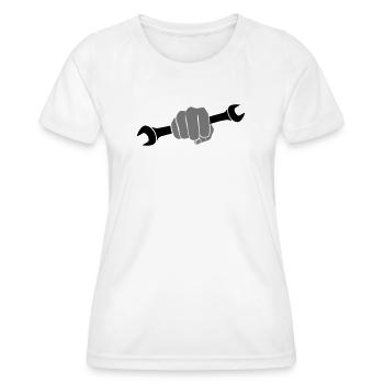 Clé à molette poing - T-shirt sport Femme - blanc - Devant - AI Model Female 172 dark (172cm)