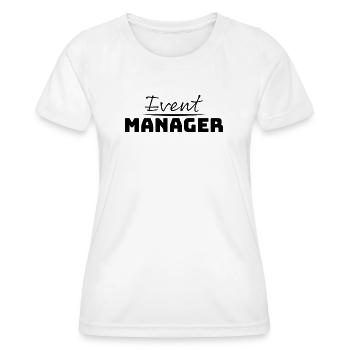 Tshirt pour Event Manager noir - T-shirt sport Femme - blanc - Devant - AI Model Female 172 dark (172cm)