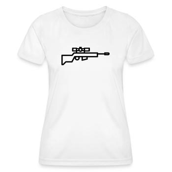 sniper - Women's Functional T-Shirt - white - Front - AI Model Female 172 dark (172cm)