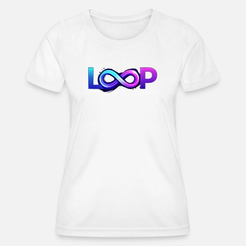 Neon Loop Infinity - Women's Functional T-Shirt - white