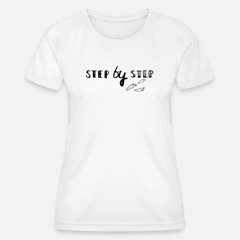step by step - Women's Functional T-Shirt - white