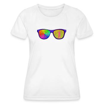 Casquette à lunettes - T-shirt sport Femme - blanc - Devant - AI Model Female 172 dark (172cm)