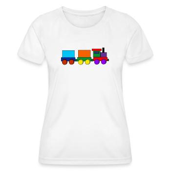 Toy train train - Women's Functional T-Shirt - white - Front - AI Model Female 172 dark (172cm)