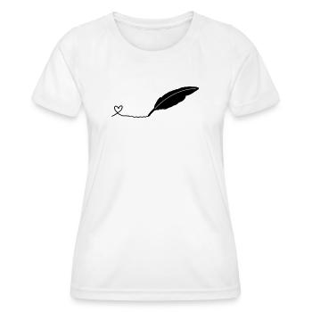 writing pen - Women's Functional T-Shirt - white - Front - AI Model Female 172 dark (172cm)