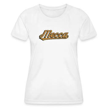 Mecca Vintage Lettering - Women's Functional T-Shirt - white - Front - AI Model Female 172 dark (172cm)