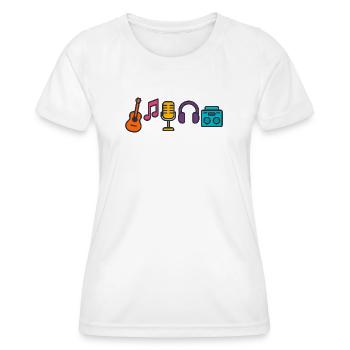 Musique Passion Ondes sonores Cadeau de design - T-shirt sport Femme - blanc - Devant - AI Model Female 172 dark (172cm)