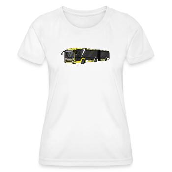 Bus - Frauen Funktions-T-Shirt - Weiß - Vorne - AI Model Female 172 dark (172cm)