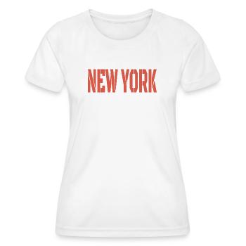Lettrage New York - T-shirt sport Femme - blanc - Devant - AI Model Female 172 dark (172cm)