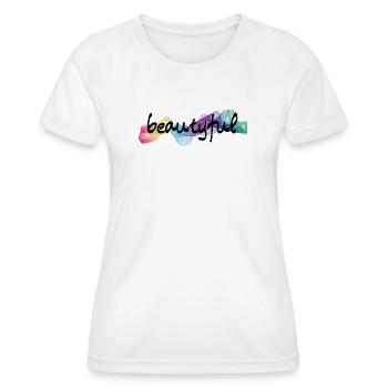 beautyful wunderschön - Frauen Funktions-T-Shirt - Weiß - Vorne - AI Model Female 172 dark (172cm)