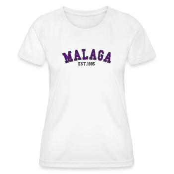 Malaga Est. 1985 - T-shirt sport Femme - blanc - Devant - AI Model Female 172 dark (172cm)