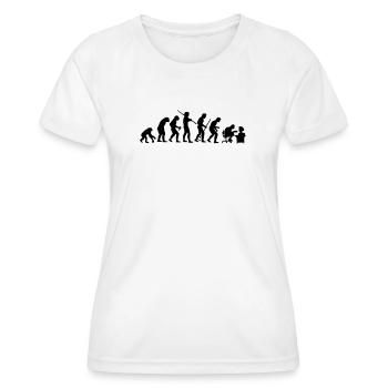 Evolution - Frauen Funktions-T-Shirt - Weiß - Vorne - AI Model Female 172 dark (172cm)