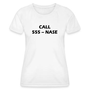 CALL 555 - NEZ - T-shirt sport Femme - blanc - Devant - AI Model Female 172 dark (172cm)