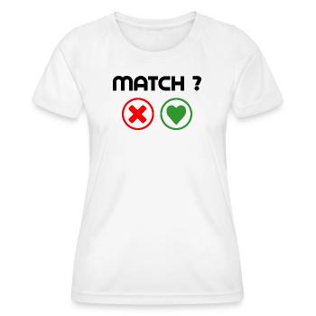 Match ? (Rencontre) - T-shirt sport Femme - blanc - Devant - AI Model Female 172 dark (172cm)