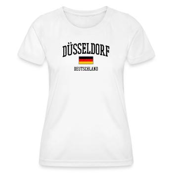 Dusseldorf Germany Flag Cities Motif - Women's Functional T-Shirt - white - Front - AI Model Female 172 dark (172cm)