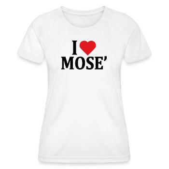 T-Shirt I love Mose T-Shirt Geschenkidee - Frauen Funktions-T-Shirt - Weiß - Vorne - AI Model Female 172 dark (172cm)