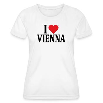 I love Vienna t-shirt t-shirt gift idea - Women's Functional T-Shirt - white - Front - AI Model Female 172 dark (172cm)