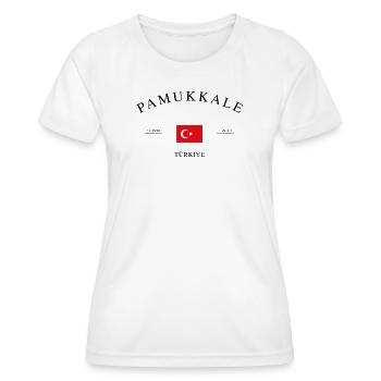 Pamukkale Turkey – Holiday Souvenir & Gift - Women's Functional T-Shirt - white - Front - AI Model Female 172 dark (172cm)