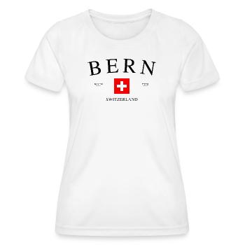 Berne, Suisse – Souvenir et cadeau de vacances - T-shirt sport Femme - blanc - Devant - AI Model Female 172 dark (172cm)