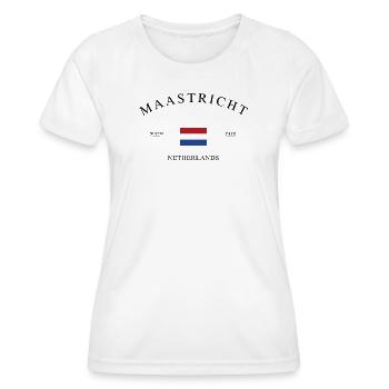 Maastricht Pays-Bas Souvenir et cadeau de vacances - T-shirt sport Femme - blanc - Devant - AI Model Female 172 dark (172cm)