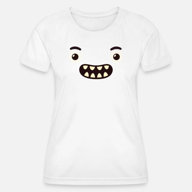 Monster Face - Women's Functional T-Shirt - white
