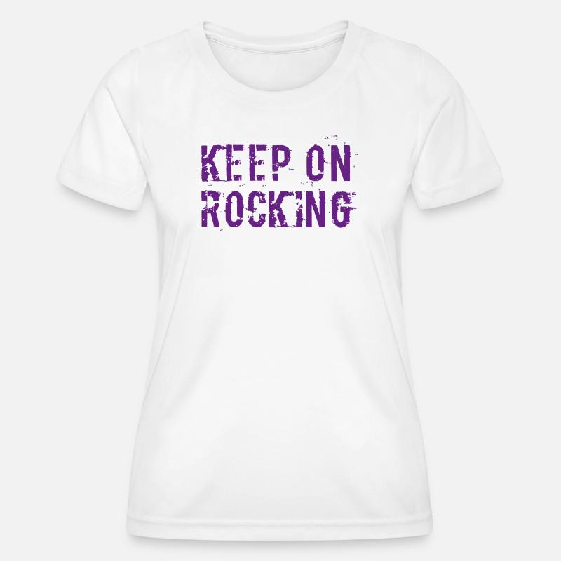 Keep on rocking - Women's Functional T-Shirt - white