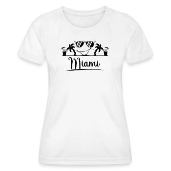 Miami - Frauen Funktions-T-Shirt - Weiß - Vorne - AI Model Female 172 dark (172cm)