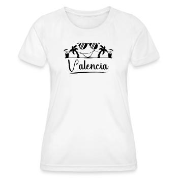 Valence - T-shirt sport Femme - blanc - Devant - AI Model Female 172 dark (172cm)