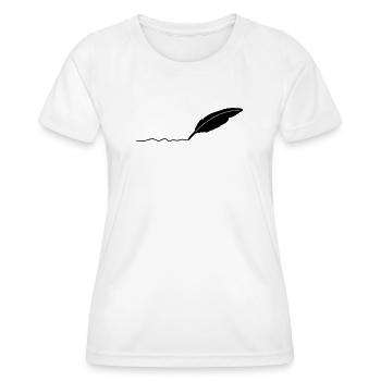 writing pen - Women's Functional T-Shirt - white - Front - AI Model Female 172 dark (172cm)