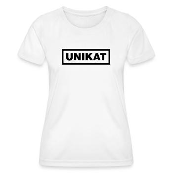 Echtes Unikat - Frauen Funktions-T-Shirt - Weiß - Vorne - AI Model Female 172 dark (172cm)