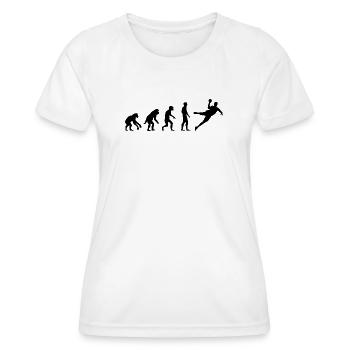 Evolution handball funny design team icon - Women's Functional T-Shirt - white - Front - AI Model Female 172 dark (172cm)