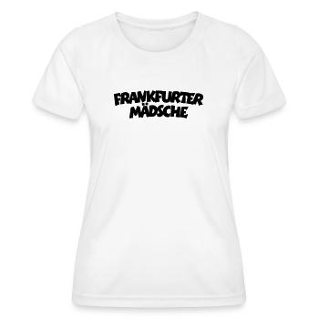 Frankfurter Mädsche (Schwarz) - Frauen Funktions-T-Shirt - Weiß - Vorne - AI Model Female 172 dark (172cm)