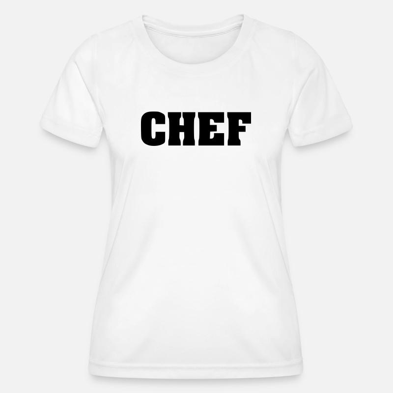 Chef Lettering, Boss, Leader, Capo - Women's Functional T-Shirt - white