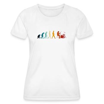 Évolution de la batterie - T-shirt sport Femme - blanc - Devant - AI Model Female 172 dark (172cm)