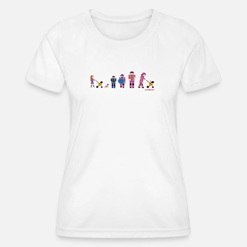 From pram to firefighter - Women's Functional T-Shirt - white
