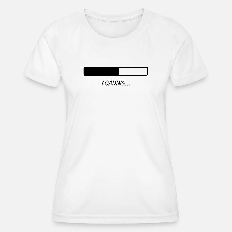 Loading... - Frauen Funktions-T-Shirt - Weiß