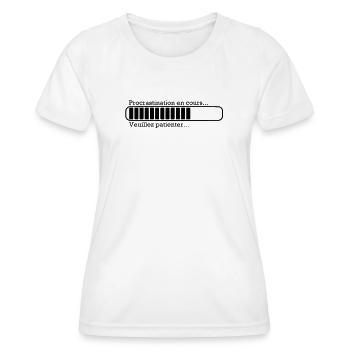 Procrastination en cours... - T-shirt sport Femme - blanc - Devant - AI Model Female 172 dark (172cm)