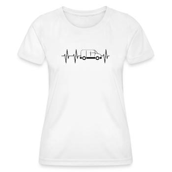 Bus Heartbeat Symbol Pulse Van Suv Illustration - T-shirt sport Femme - blanc - Devant - AI Model Female 172 dark (172cm)