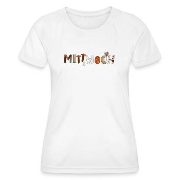 Mercredi en semaine - T-shirt sport Femme - blanc - Devant - AI Model Female 172 dark (172cm)
