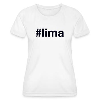 Hashtag Lima Pérou - T-shirt sport Femme - blanc - Devant - AI Model Female 172 dark (172cm)