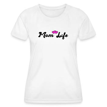 mom_life_heart - Frauen Funktions-T-Shirt - Weiß - Vorne - AI Model Female 172 dark (172cm)