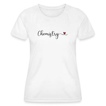 Chemistry with Heart Lettering - Women's Functional T-Shirt - white - Front - AI Model Female 172 dark (172cm)