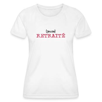 (Young) Retired - Frauen Funktions-T-Shirt - Weiß - Vorne - AI Model Female 172 dark (172cm)