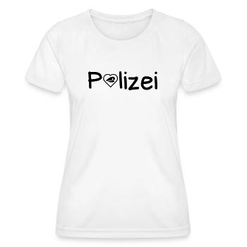 Polizei Liebe Polizist Polizisten Cops Geschenk - Frauen Funktions-T-Shirt - Weiß - Vorne - AI Model Female 172 dark (172cm)