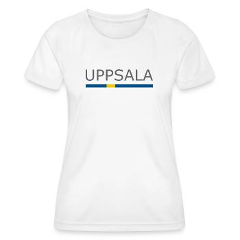 Drapeau de la Suède - Uppsala - Sverige - Schweden - T-shirt sport Femme - blanc - Devant - AI Model Female 172 dark (172cm)