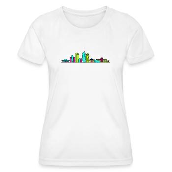 Dhaka City Skyline National Monument Art - Women's Functional T-Shirt - white - Front - AI Model Female 172 dark (172cm)