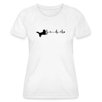 Dog - Women's Functional T-Shirt - white - Front - AI Model Female 172 dark (172cm)