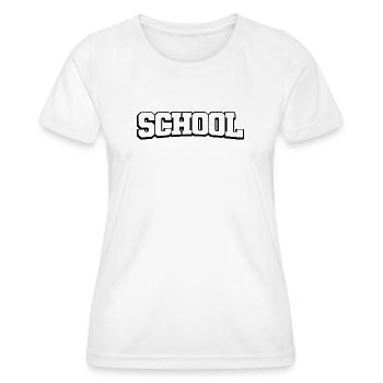 École - Le design de l’école dans le design du lycée - T-shirt sport Femme - blanc - Devant - AI Model Female 172 dark (172cm)