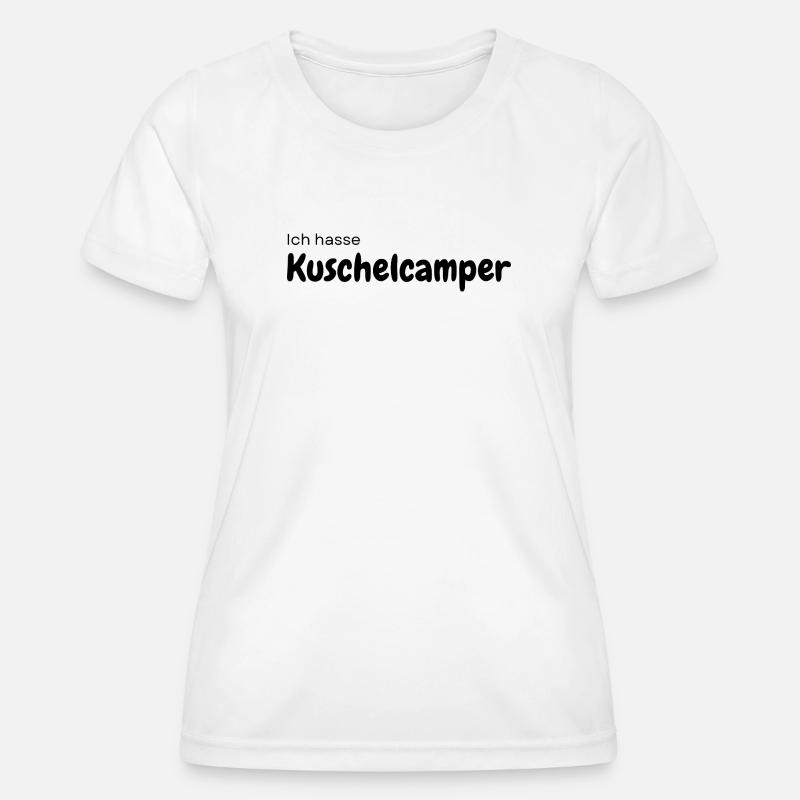 Cuddle camper - Women's Functional T-Shirt - white