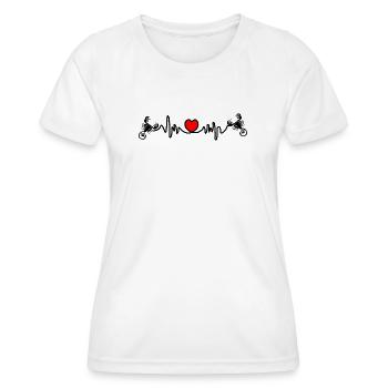 Herzfrequenz Cardio Scorpio Scorpio - Frauen Funktions-T-Shirt - Weiß - Vorne - AI Model Female 172 dark (172cm)