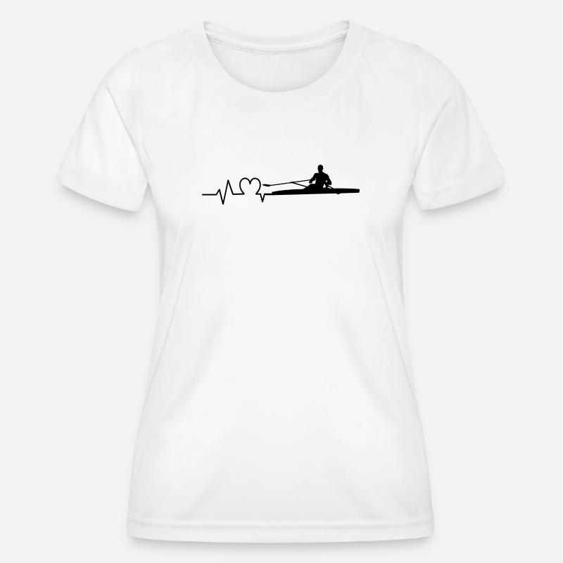 Rowing heartbeat rower one - Women's Functional T-Shirt - white